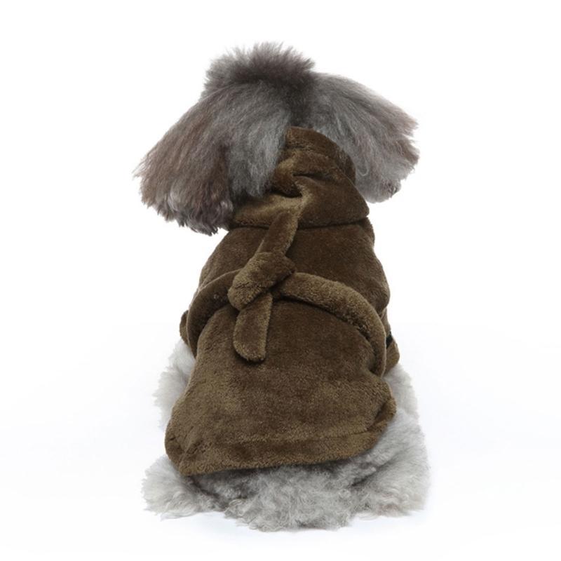 Puppy Dog Nightgown Breathable Puppy Bathrobes Comfortable Wear Solid Color Warm Pet Apparel Soft and Stretchy