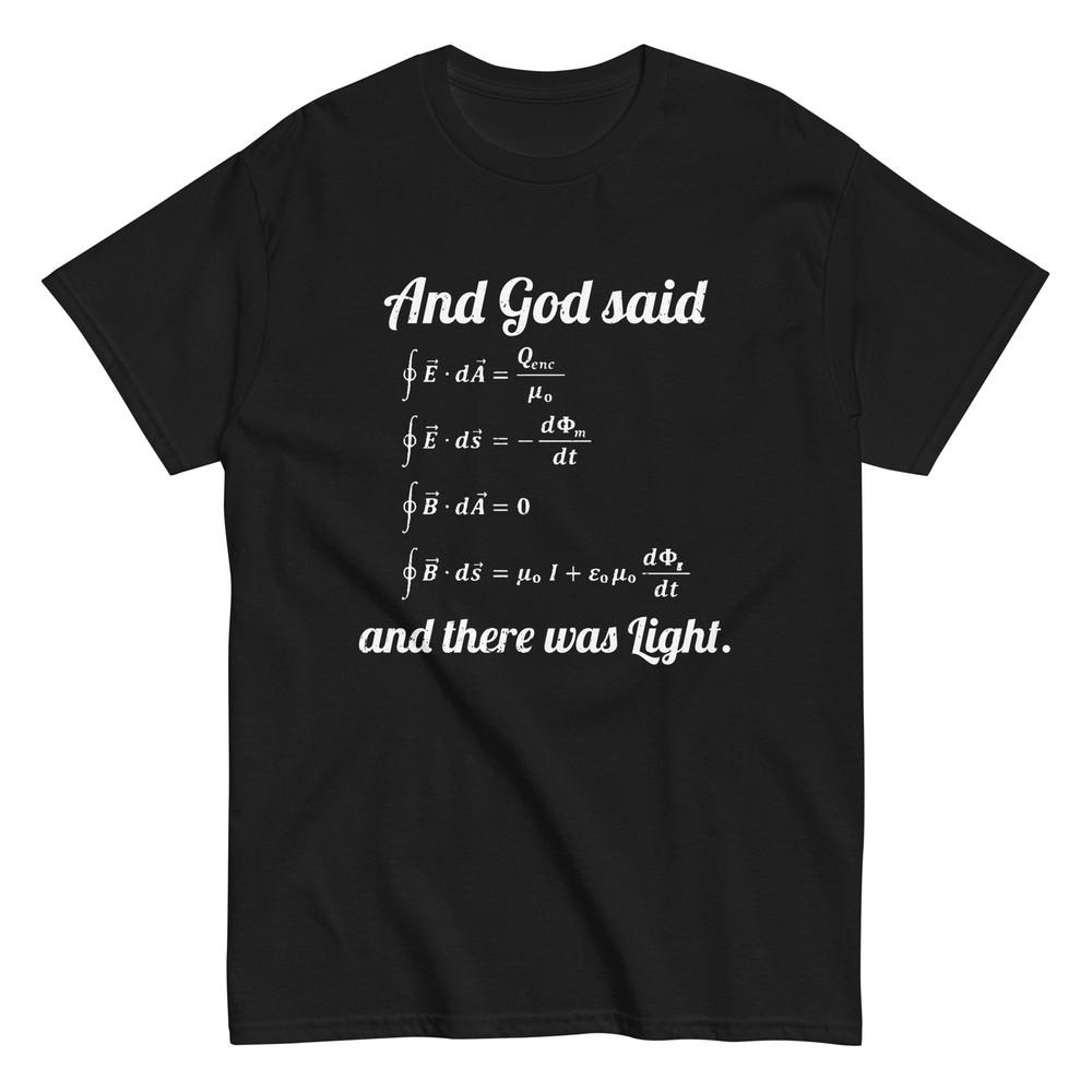Maxwell Equations TShirt  Physicist Light Electrical Science Gift for Students Unisex T-Shirt XL