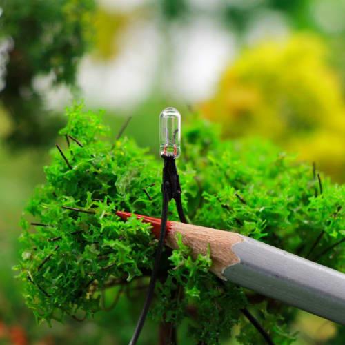 Pack of 50 3mm 1.5V Wheat Bulbs, Compact, with Wiring, for Diorama Illumination, Model Trains, Railways, Buildings, and More (GPW02W-50JP)