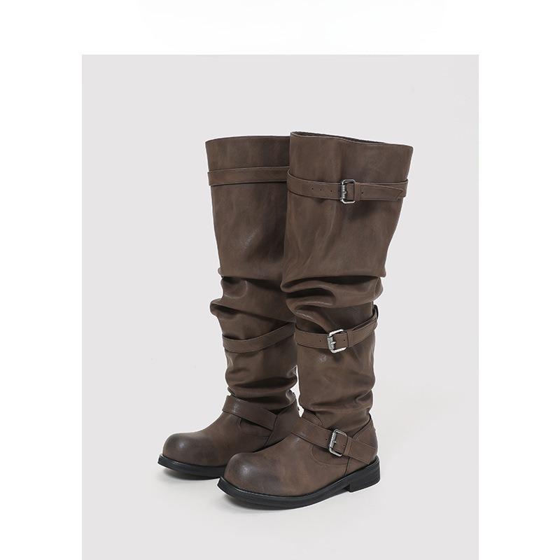 Chaussures style nouveau: Bottes souples, Bottes hautes à semelles épaisses, Chaussures pour femmes, Bottes longues à talon bloc