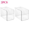 2PCS Clear Acrylic Desk Organizer with Multiple Compartment Transparent Book Stand File Holder Stationery Organizer Home Office