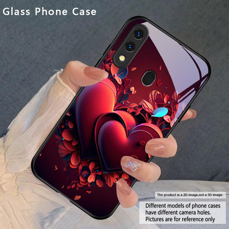 Brilliant Flame Rose For Samsung Galaxy A20 A20s 21s A22 A23 A24 A25 A26 A42 A90 A50 A55 52s A56 A70 A71 72 glass phone case