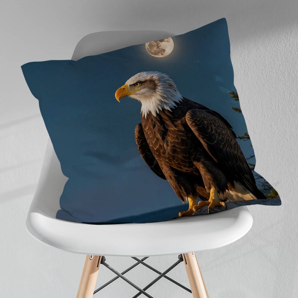 Soaring Eagle Pillowcase for Sofa Room Office Decor Printing Merchandise AllMatch Cushion Cover