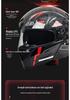 AD Full Face Flip-Up Motorcycle Helmet with LED Taillight, 3C/DOT Certified, All-Season for Men and Women