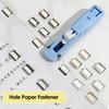 Paper Clip Pusher Set, No Hole Punching Clip Dispenser, Lightweight PC Plastic Shell Multiple Colors Office School Use