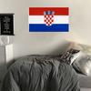 60x90cm 90x150cm Chorvatsko Chorvatská Trobojnica Zastava Hrvatske Plátno Hlava Chorvatská Národní Vlajka