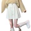Plus Size High Waist Corduroy Wide Leg Pants Bootcut Shorts for Women - Petite Casual Autumn Winter 2024