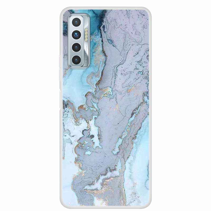 For Tecno Camon 17P Case Luxury Silicone TPU Soft Cover Phone Case For Tecno Camon 17 CG7 CG6 Coque Shockproof Marble Funda Capa