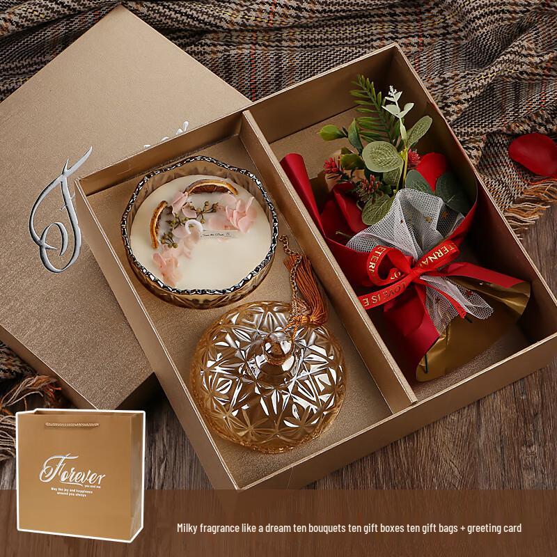 Luxury Scented Candle & Flower Gift Set