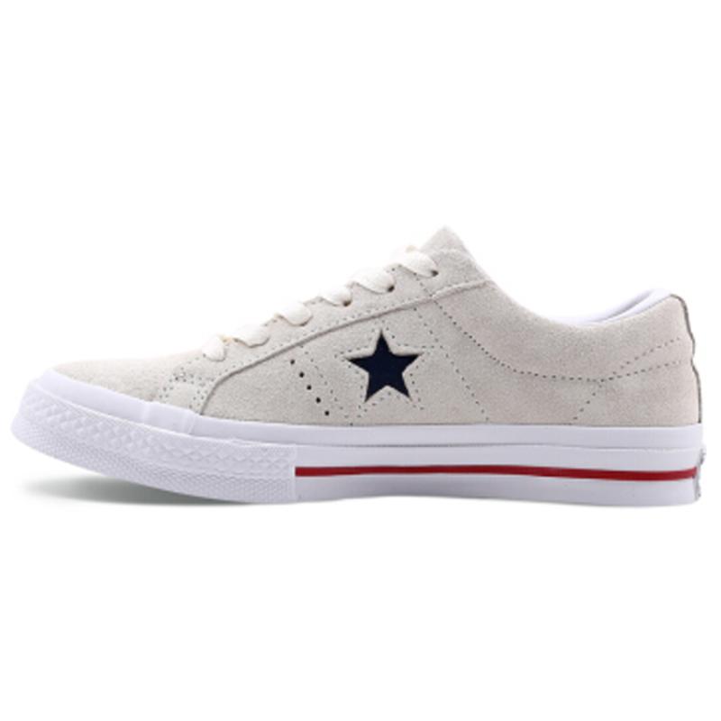 Converse One Star Retro Casual Non-slip Wear-resistant Lightweight Low-Top Board Shoes Unisex Gray