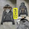 Y2K Women's Cross-border Embroidery Plush Hooded Zip-up Cardigan Jacket