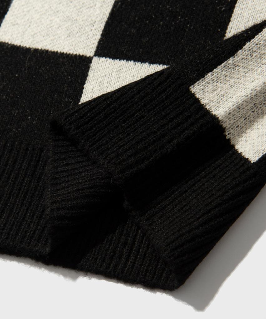 U And Lc Check Block Oversized Knit (2 Colors)