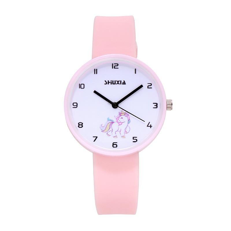 Ultra-Thin Candy-Colored Silicone Watch Dial For Girls, Junior High School Students, Simple And Versatile Jelly Strap