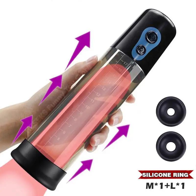 Electric Powerful Electric Penis Vacuum Pump Dick Enlargement Extender Male Masturbator Air Pressure Device Pussy Pumps 18+