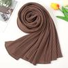 Newest Pleated Bubble Chiffon Instant Hijabs Plain Crinkle Shawls Scarf Lady High Quality Soft Thick Muslim Wraps 180*85Cm
