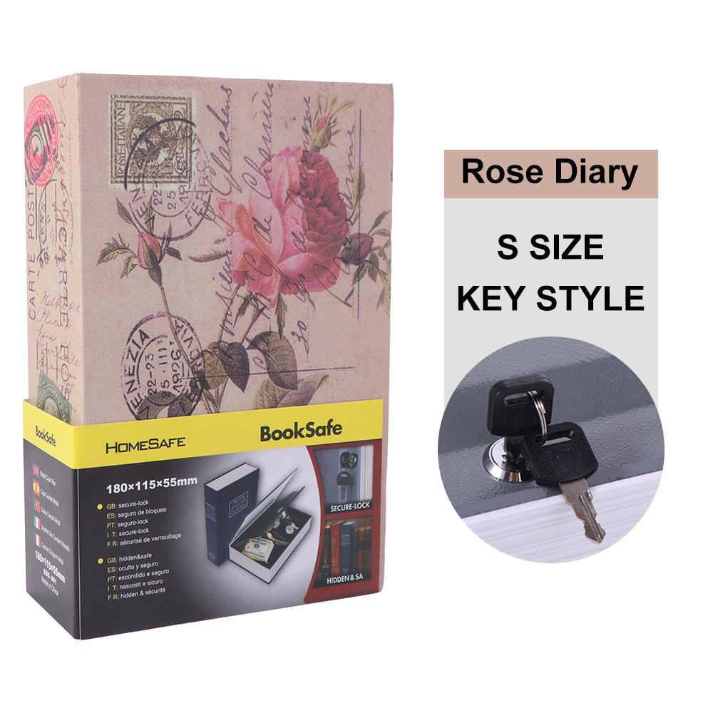 Analog Dictionary Password Security Safe Box Rectangle Key Locker Hidden Dictionary Book Home