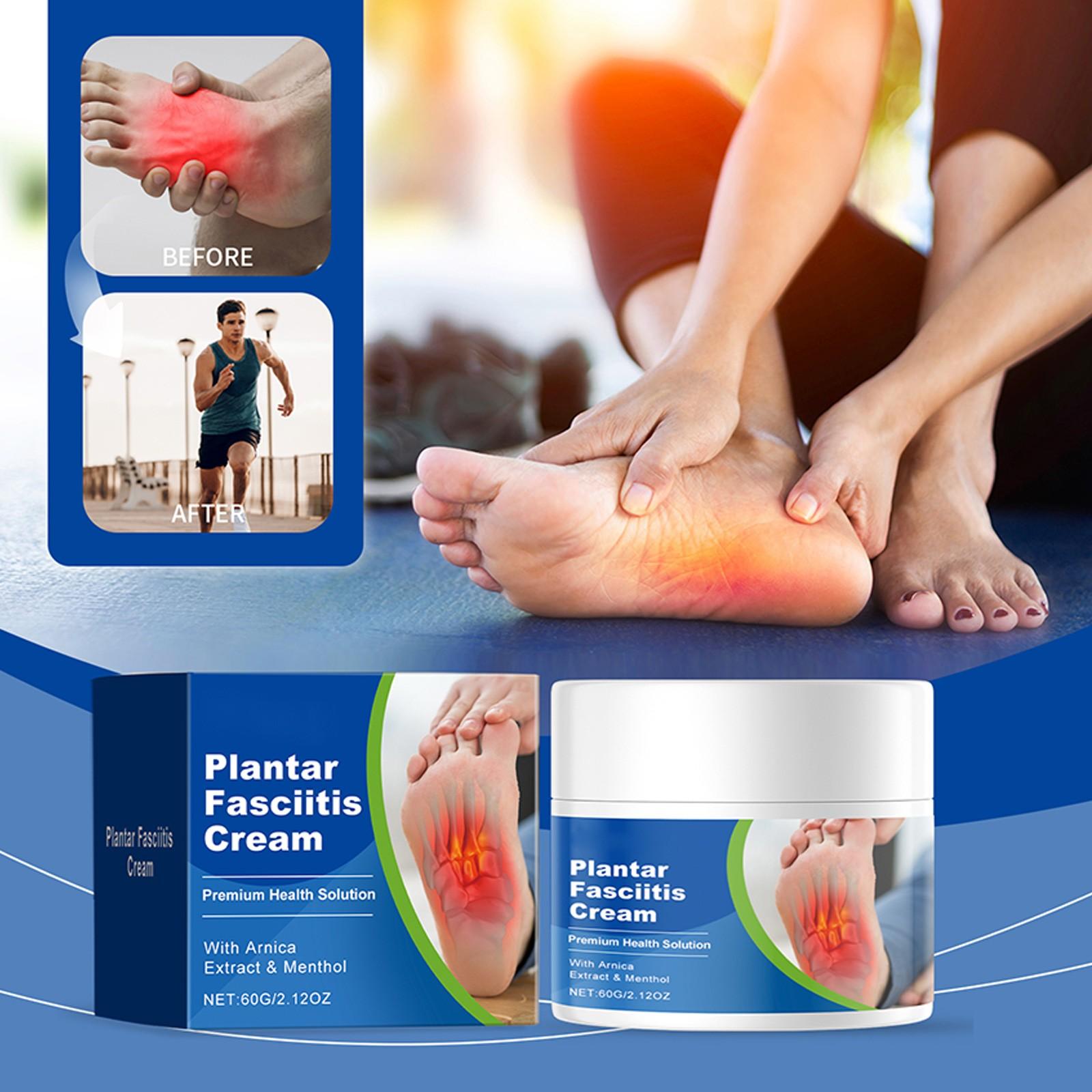 

Натуральный крем от подошвенного фасциита, крем для ухода за ногами и крем для облегчения боли в ногах, дискомфорт в стопах и суставах, 60 г One Size белый