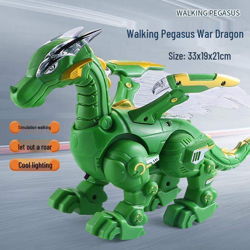 Tyrannosaurus Rex Electric Toy: Walking, Fire-Breathing Dinosaur Robot for Kids Aged 3-6