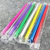 ZISIZ Individually Wrapped Plastic Disposable Straws