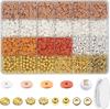 Clay Beaded Soft Pottery Bracelet Making Kit With Letter Beads Gold Spacer Beads Diy Jewelry
