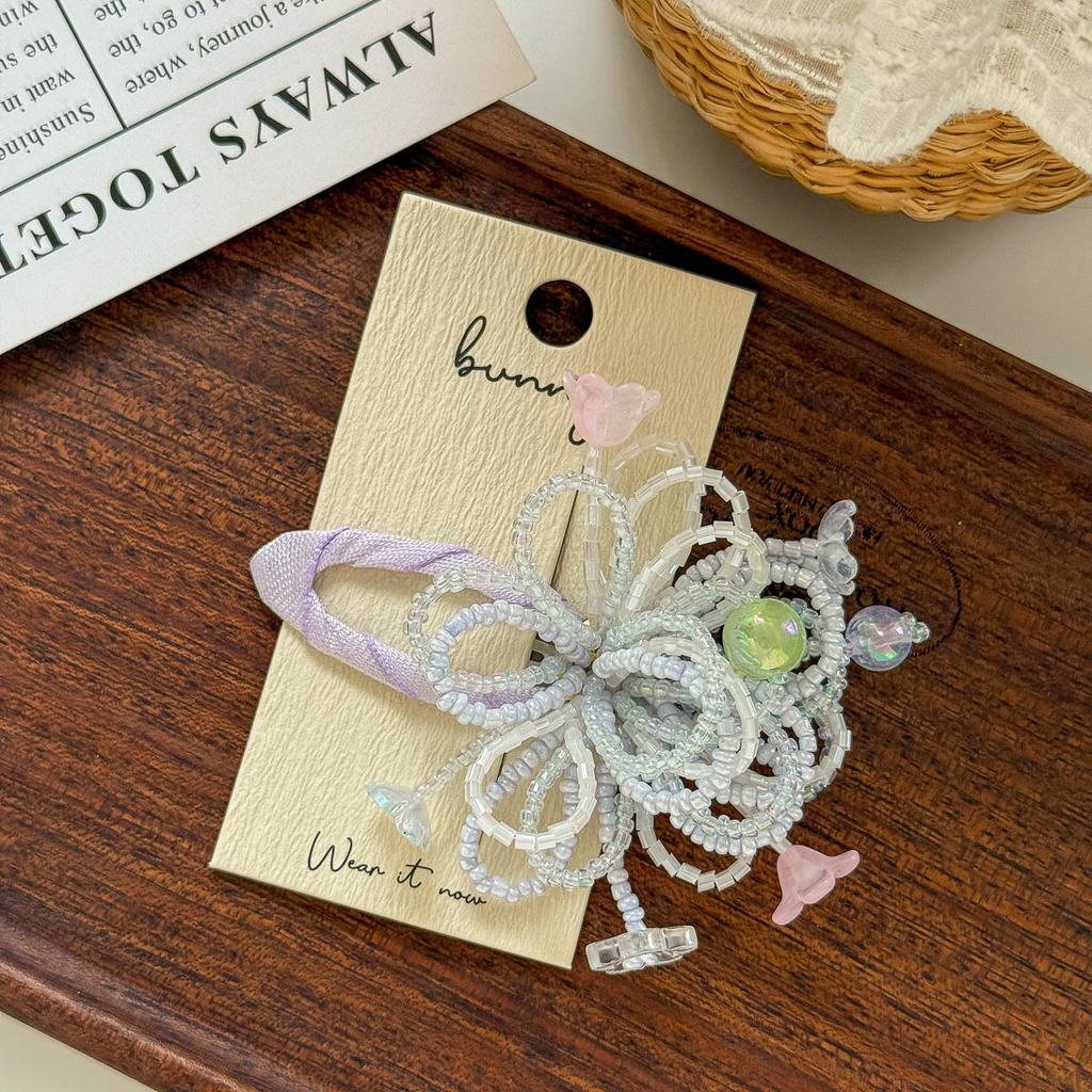 Korean Beaded Tassel Flower Hairpin Pearl BB Clip Bangs Side Clip Hairpin Hair Clip Kids Headwear Sweet Girl Hair Accessories