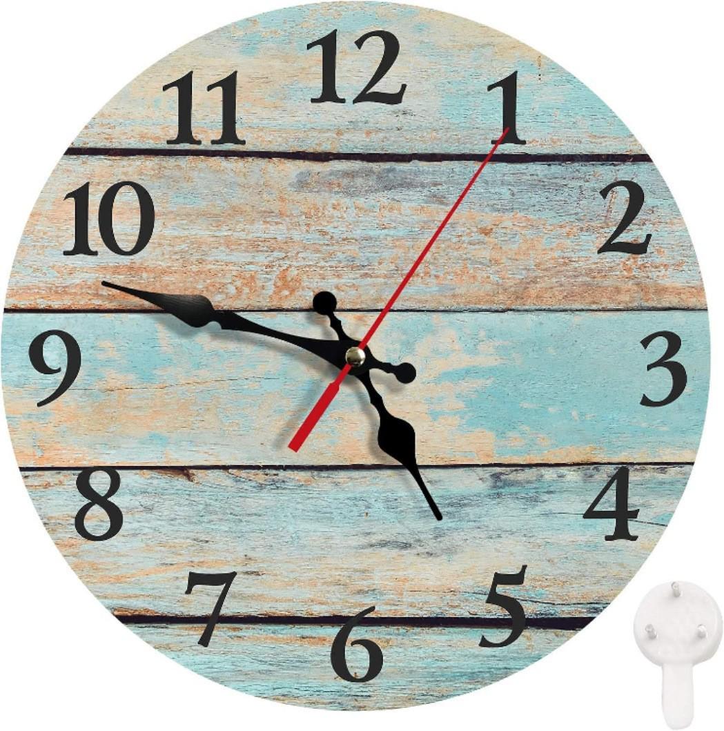 

10-дюймовые бесшумные декоративные деревянные настенные часы для гостиной и спальни 10-inch