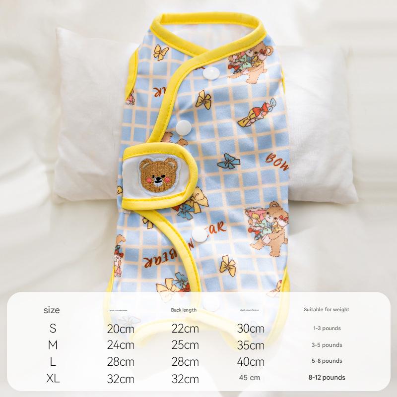 

Одежда для отлучения котят Милый стерилизационный костюм Защита живота Одежда для собак кошек Одежда для восстановления после операции против вылизывания Одежда для ухода за питомцами 3-5 pounds жёлтый