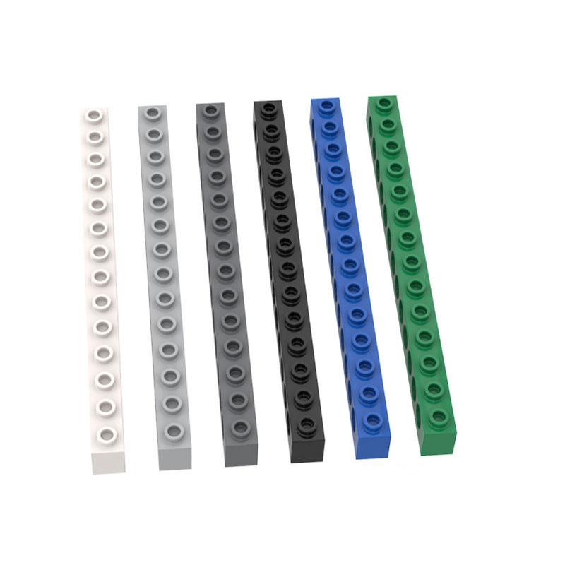 

Non-Toxic 10Pcs 3 Building Blocks Technical Moc Parts 1X14 With 13 Holes Perforated Bricks Assembles Particles Long Beamtoy 10pcs