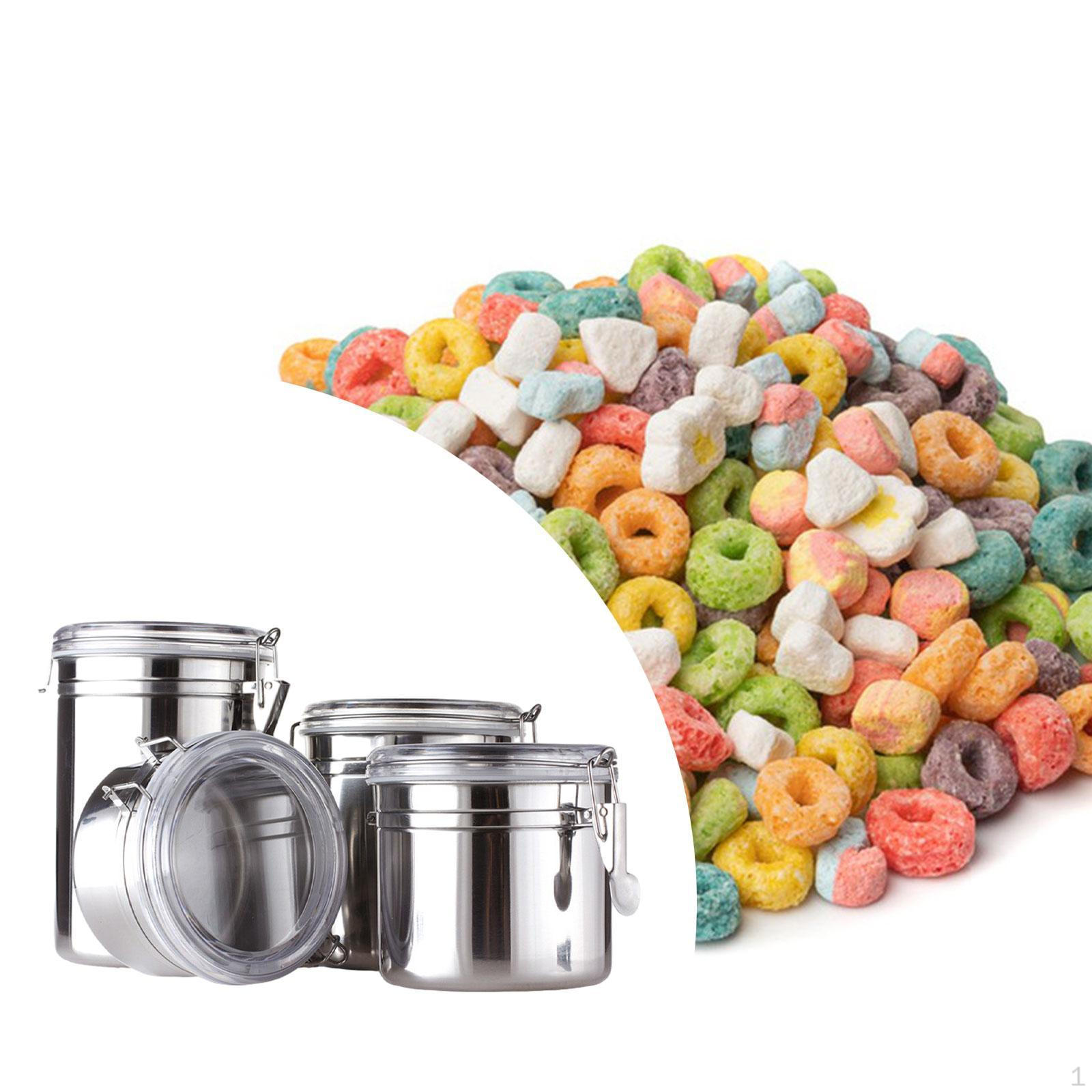 

4 Pack Coffee Canister Storage Jar for Ground Cereal Tea Sugar 4inch