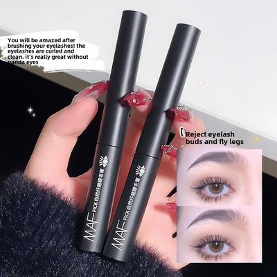 Natural Three-dimensional Slim Curl Mascara Waterproof Slim Long Thick Waterproof Eyelash Primer Lasting Setting Student Fashion Women's Makeup