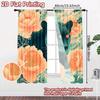 2D FLAT PRINTING 2pcs Curtains (Without Rod) Floral Panther Design Modern Fashionable Curtainments during the Saint Patrick is