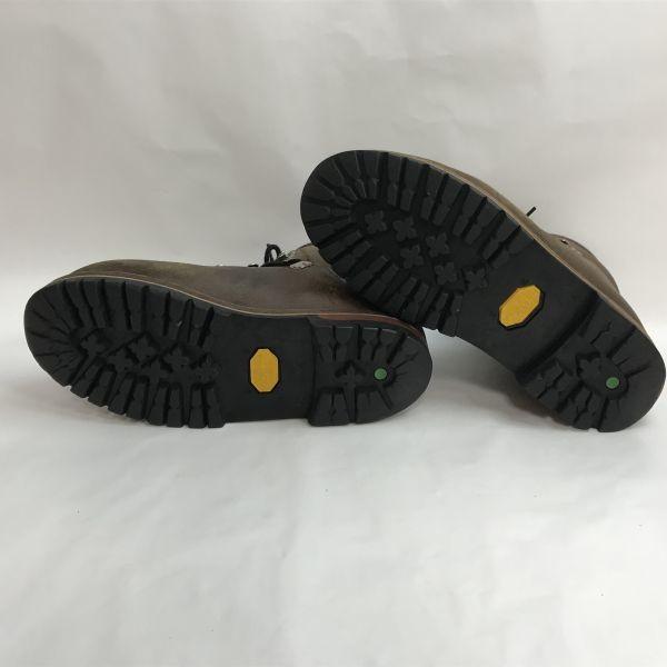 USED/OGURA JAPAN PITON heavy leather trekking mountain boots 25.5-26 brown Japan 80s-90s?