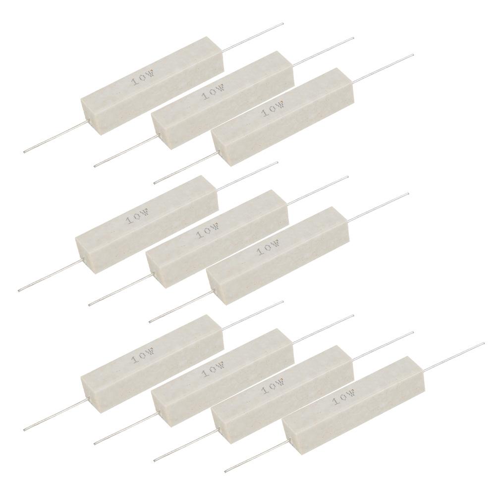10Pcs Cement Resistor Power Resistance Stable Performance High Accuracy +Celsius-5% 10W(10K)