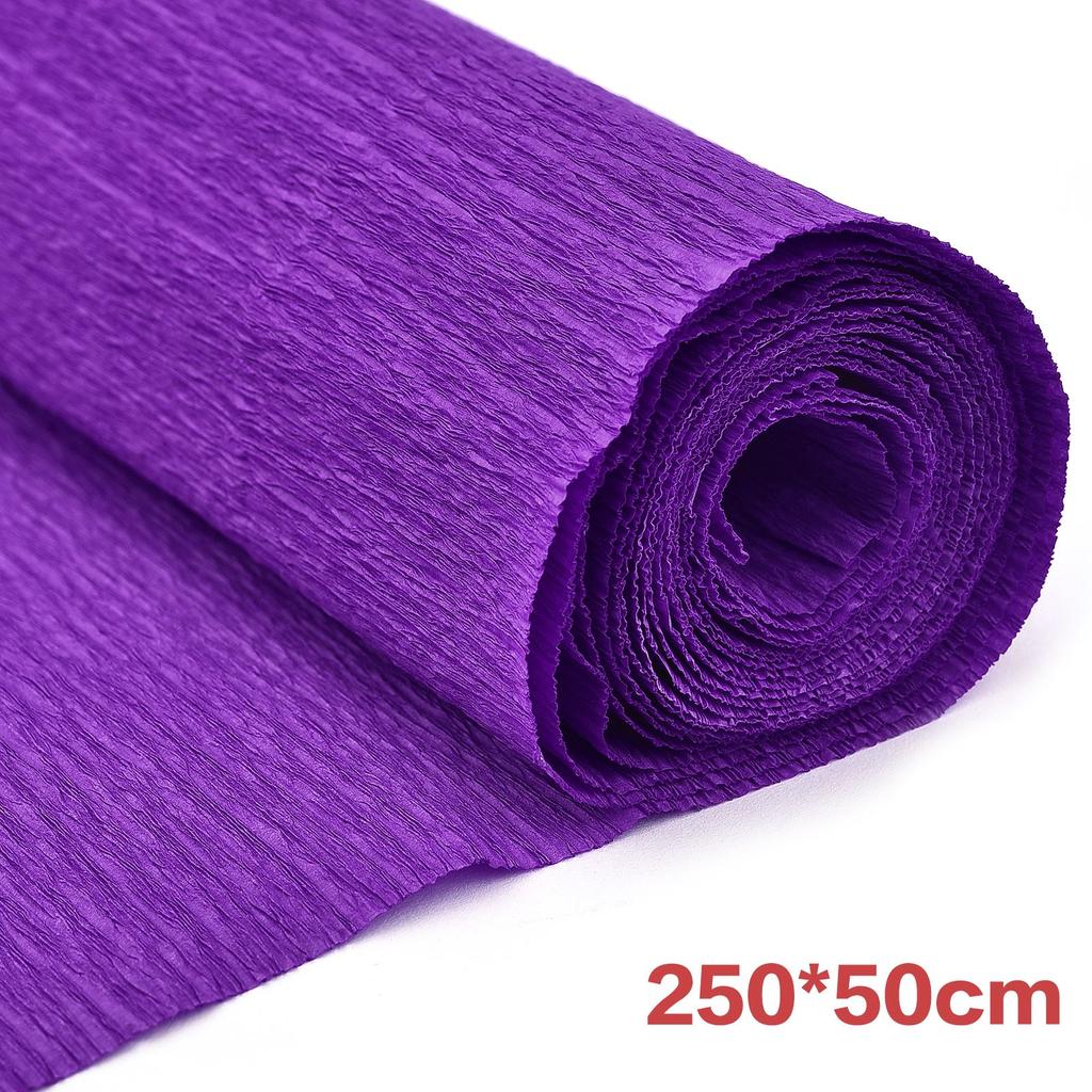 17 Colors 250x50cm Colored Crepe Paper Roll Origami Crinkled Crepe Paper Craft DIY Flowers Decoration Gift Wrapping Paper Craft