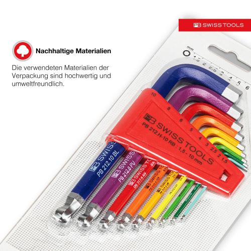 PB Rainbow Ball Wrench Set 212H-10RBCN
