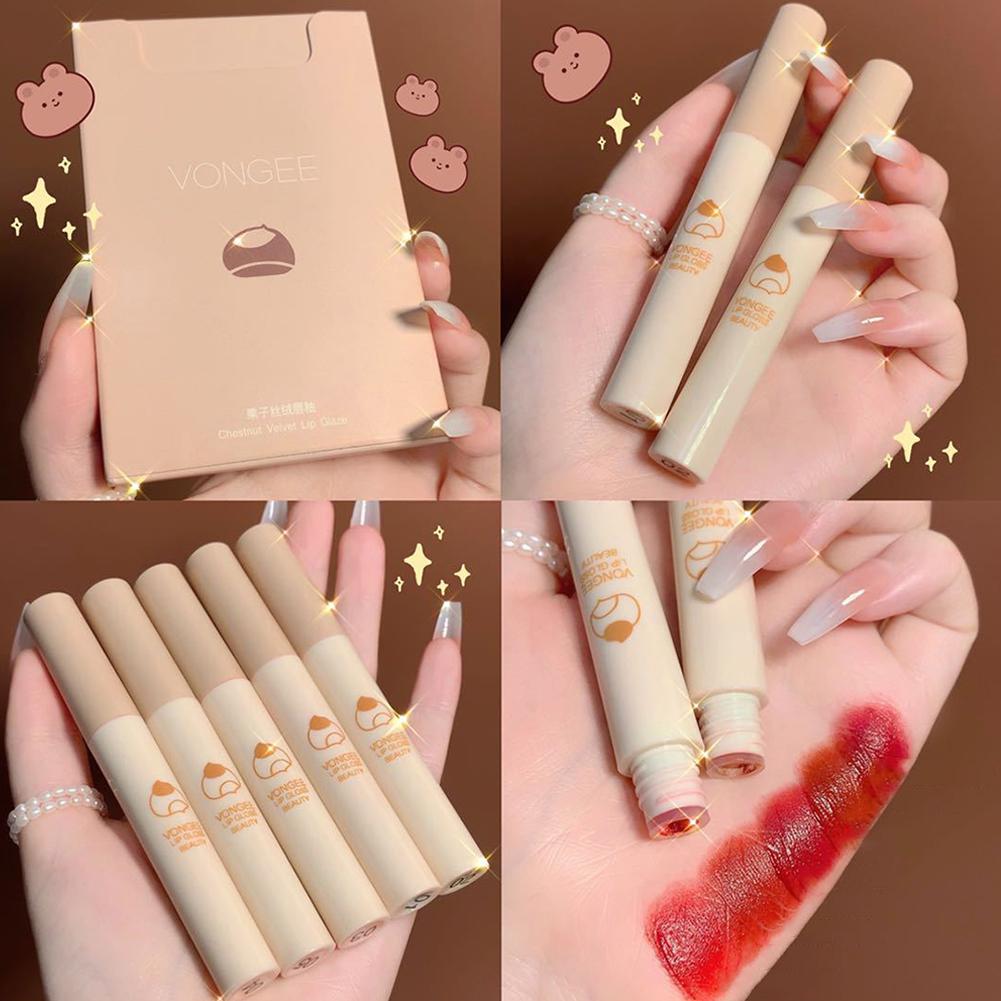 5pcs/set Hydrating Lipstick Long-lasting Moisturizing Lip Tint Smooth Lip Hydrating Liquid Lip Gloss Waterproof Makeup