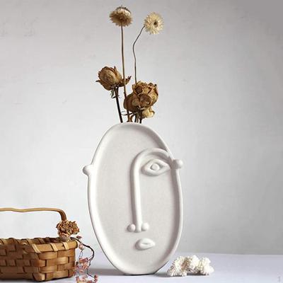 Flower Vase, Ceramic Human Modern Decorative Vase Arrangement for Home Office and
