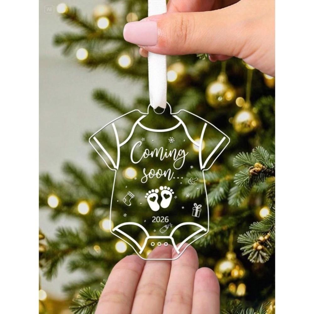 2026 Christmas Gifts Acrylic Expecting Baby Ornament Christmas Ornaments  Pregnancy Announcement