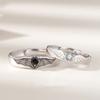 New Simple Couple Rings Silver Color Sun Moon Adjustable Open Ring For Women Men Wedding Fashion Jewelry Gifts
