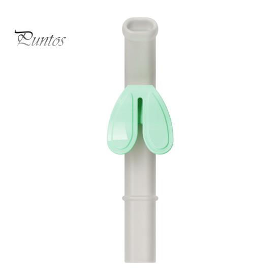 Adjustable Rabbit Buckle Silicone Drinking Straw Children Baby Supplementary Food Porridge Soup Assist Water Cup Straw for Kids