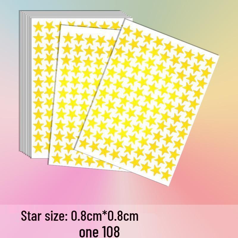Star-Shaped Reward Stickers for Kids - Self-Discipline Charts & Teacher Incentives for Kindergarten