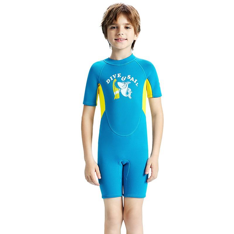 Children's Diving Suit 2.5MM One-piece Short-sleeve Thermal Boys 'swimsuit Snorkeling Surfing