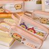 Cute Portable Minimalist Capybara Pencil Case Cartoon Transparent Pencil Case Large Capacity Pencil Case Student Stationery