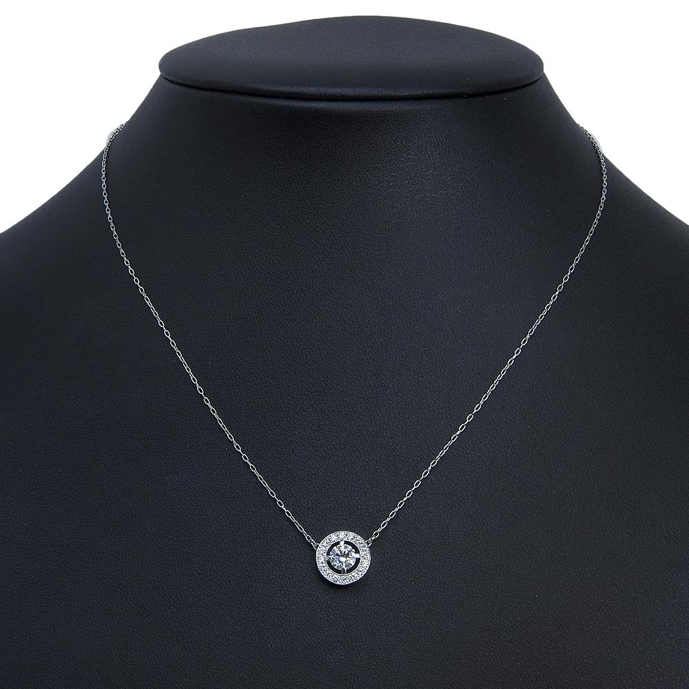 Necklace PtPlatinum/diamond 3.8g Women Used