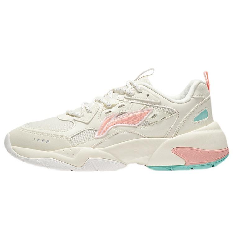 (WMNS) Li-Ning Sport Leisure Low Cream White Pink Women s AGCR478-1 EU 36⅓