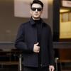 Men's Autumn Winter Cashmere Wool Lapel Jacket - Thick, Casual, Versatile Coat for Middle-Aged and Elderly Dads