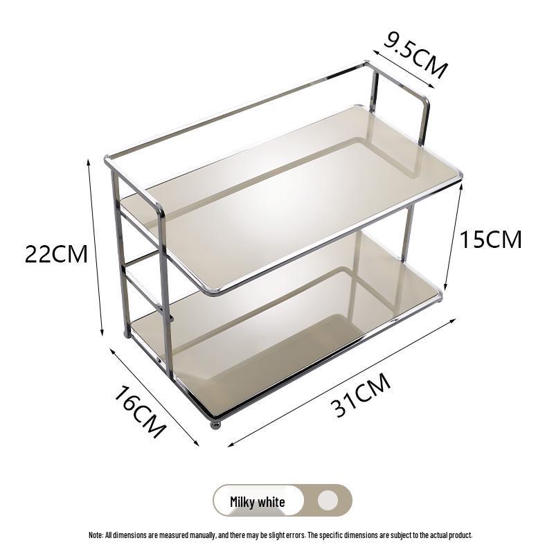 Iron Desktop Organizer: Mug, Cup, & Cosmetics Holder, Bathroom & Office Shelf
