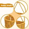 Cesta de Armazenamento Decorativa Feita de Rattan Sintético com Alça, Pendurada Feita à Mão para A