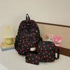 Schoolbag new ins three-piece bag female college student schoolbag large capacity backpack leisure travel fashion versatile backpack