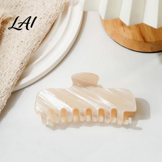 Anti Slip Hair Grips for Bun Pearlescent Claw Clip Non-Slip Clip Women Elegant Strong Soft Color Accessories Dating Hold Styling Decorative